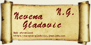 Nevena Gladović vizit kartica
